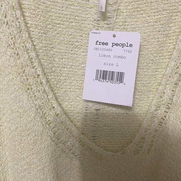 Free people riptide v-neck limon combo sweater - Picture 4 of 4
